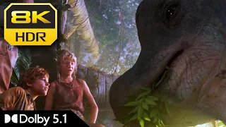 8K HDR | Feeding a Brachiosaurus - Jurassic Park | Dolby 5.1