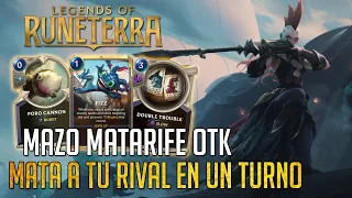 MAZO MATARIFE CAÑÓN PORO OTK Y GANA EN UN TURNO | LEGENDS OF RUNETERRA