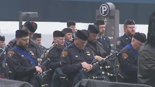 Moment of silence held for Euclid police officer Jacob Derbin during Cleveland police memorial