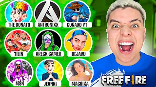 GRAN TORNEO DE YOUTUBERS DE FREE FIRE *DANO CUP* Donato - Dejavu - KreckGamer - M8N - TILIN Y MAS