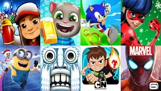 Subway Surfers VS Tom Gold Run Sonic Dash Miraculous Ladybug Temple Run Minion Rush Christmas 2018