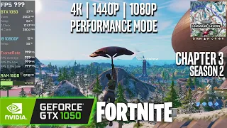 GTX 1050 | Fortnite Performance Mode - 4K, 1440p, 1080p