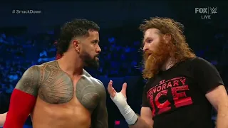 WWE SMACKDOWN THE NEW DAY & BRAUN STROWMAN VS THE USOS & SAMI ZAYN 10/07/22