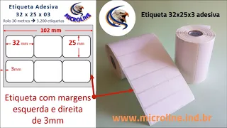 Etiqueta 3 colunas com ajuste individual