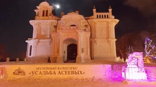 Новогодняя выставка ледяных скульптур, Усадьба Асеевых, Тамбов 2016/2017