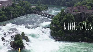 RHINE FALLS - SCHAFFHAUSEN WASSERFALL – RHEINFALL – THE BIGGEST WATERFALL IN EUROPE - SWITZERLAND 4K
