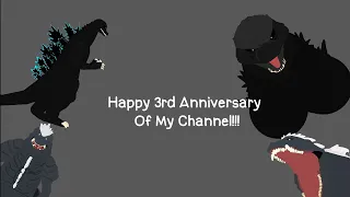 3rd Anniversary of my channel || Free godzilla front view Stks || Stick nodes pro/Drawing Cartoons 2