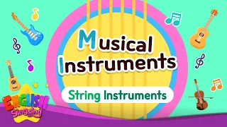 Kids vocabulary - Musical instruments _ String Instruments - English educational video