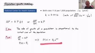 Population modeling with differential equations