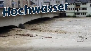Starkes HOCHWASSER in Tirol, Österreich am 28. August 2023  | Unwetter 2023 ⛈