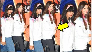 Pregnant Aishwarya Rai Bachchan With Daughter Aaradhya Bachchan Arrives At Pink Panthers final match