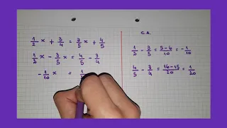 Ecuaciones con Fracciones - Ejemplo I