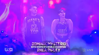 Dominik Mysterio with Rhea Ripley Entrance - WWE NXT, October 03, 2023