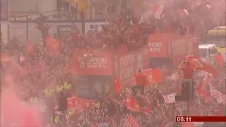 Liverpool - Champion League winners parade (UK/Europe) - BBC News - 3rd June 2019