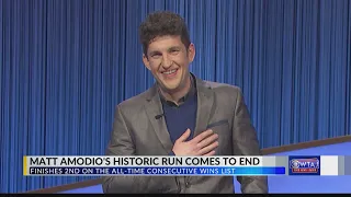 Matt Amodio's history-making 'Jeopardy!' run ends with more than $1.5M