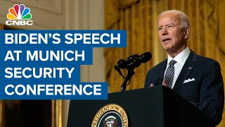 President Joe Biden delivers remarks to the Virtual Munich Security Conference