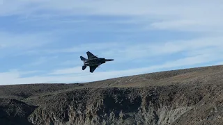Star Wars Canyon F-15's low level Death Valley Rainbow Canyon 7th Feb 2019 (4K)