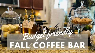 Budget Friendly FALL COFFEE BAR - COFFEE STATION - Getting ready for guest - FALL DECORATE WITH ME