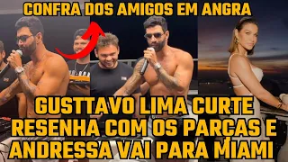 Gusttavo Lima CURTINDO a noite no Barco em Angra na confra dos amigos e Andressa Suita em Miami