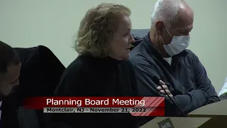 Montclair Planning Board Meeting - November 21, 2022