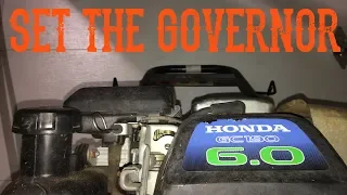 How To Set or Adjust the Governor on a Honda Engine