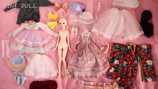 PASTEL DREAM PRINCESS Dress up BJD DOLL Unboxing राजकुमारी एक पोशाक में बदलें गुड़िया कीमोनो बिकनी