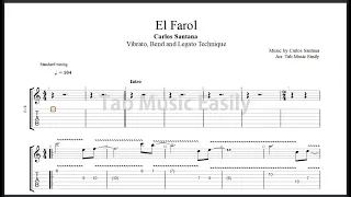 Pop Rock Songs 5: El Farol - Carlos Santana (Rock)//Practice Slide/Bend/Vibrato/Legato