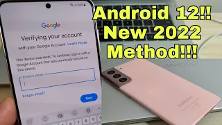 Android 12!!! All New  Samsung Phones, Remove Google Account, Bypass FRP.