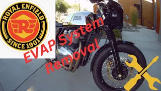 Royal Enfield 🇬🇧 Continental GT Interceptor 650 🏍  how to remove evap system charcoal cannister MODS