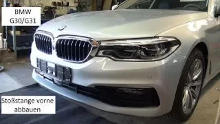 BMW 5er G30 G31 Stoßstange vorne abbauen front bumper removal