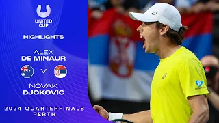 Alex de Minaur v Novak Djokovic Highlights | United Cup 2024 Quarterfinal