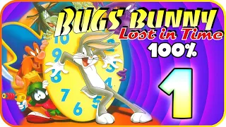 Bugs Bunny: Lost in Time Walkthrough Part 1 (PS1) 100% Stone Age + Boss