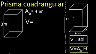 Volumen de un Prisma cuadrangular , formula