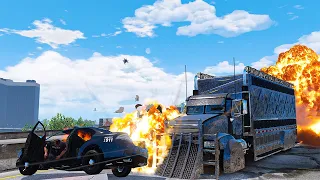 GTA 5 DESTROYER POUNTER CUSTOM HIGH SPEED CRASHES - SUPER CINEMATIC PICTURE WITH SLOW MO ep.50