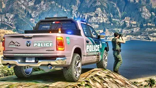 Playing GTA 5 As A POLICE OFFICER Park Ranger Patrol| GTA 5 Lspdfr Mod| 4K