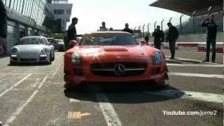 Mercedes-Benz SLS AMG GT3 & Porsche GT3 CUP LOUD Sounds & Fast Flybys!! - 1080p HD