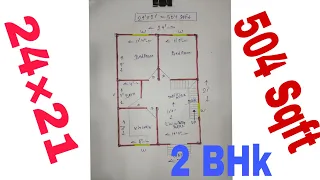 24*21 Small home bast house design || Ground floor plan|| 24×21 Ghar ka naksha|| 24×21 House plan||