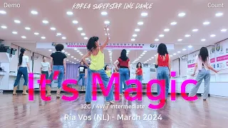 It’s Magic Linedance Demo & Count 중급레벨 작품 | KSLDA 한국슈퍼스타라인댄스교육협회 💎협회장 송영순