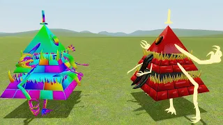 All JJk Creatures (Bill Cipher,Enraged) vs  COLORFUL (Bill Cipher,Enraged) IN GARRY'S MOD