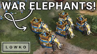 Age of Empires 4: War Elephants are INSANELY Strong! (Delhi Sultanate)