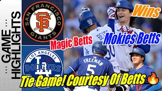 LA Dodgers vs SF Giants [Today] Highlights | OMG Betts Grand Slam [Dodgers Wins 🔥] | MLB Highlights