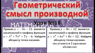 Прямая y=-4x-11 является касательной к графику функции y=x^3+7x^2+7x-6Найдите абсциссу точки касания