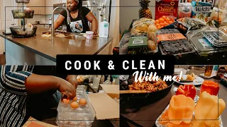 COOK AND CLEAN WITH ME + GROCERY HAUL | CLEANING MOTIVATION | COOKING STUFFED BELL PEPPERS