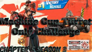 The *MYTHIC CAR* Challenge in Fortnite Machine Gun Turret Only Challenge Ranked Win