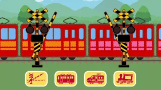 【踏切アニメ】あぶない電車 5 TRAINS PASSING ON CRAZIEST & DANGEROUS RAILROAD TRACKS#2 Level-1