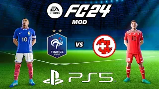 FC 24 FRANCE - SUISSE | PS5 MOD Ultimate Difficulty Career Mode HDR Next Gen