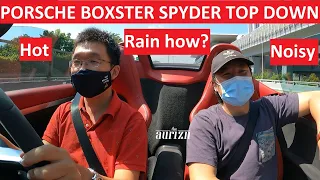 Driving topdown on LDP in Thomas Yap's Porsche Boxster Spyder | EvoMalaysia.com