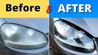 VW Golf MK5 Headlight Restoration Tutorial