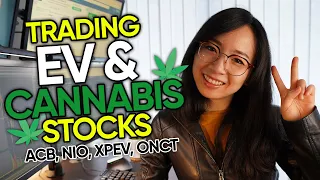 Day Trading EV Stocks, Cannabis Stocks- ACB, NIO, XPEV, ONCT, APVO stocks
