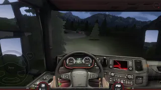 Driving through the lech alps in truckers of Europe 3